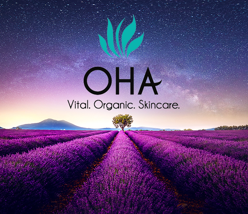 Website graphic created for OHA Skincare