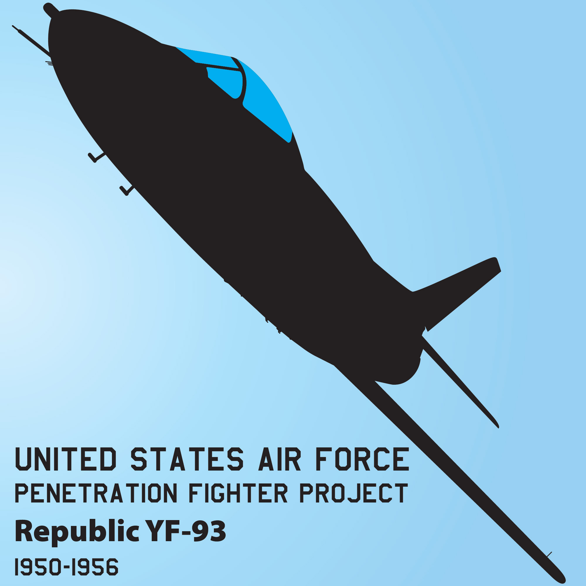 YF-93 In Silhouette Artwork